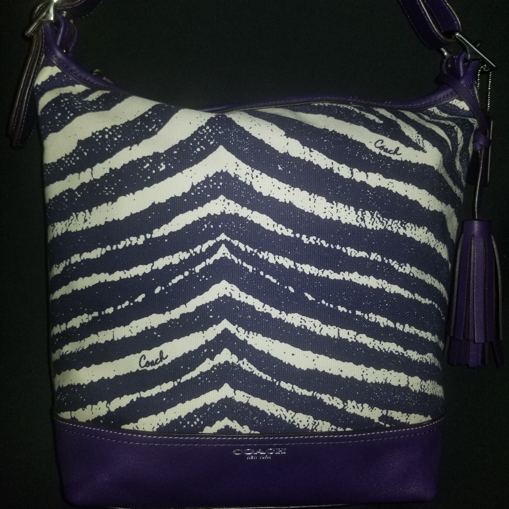 Coach Living Legacy Zebra Print Purse